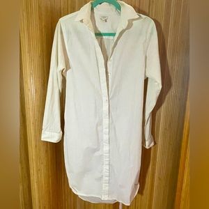 J. Crew White Cotton Shirtdress - size small